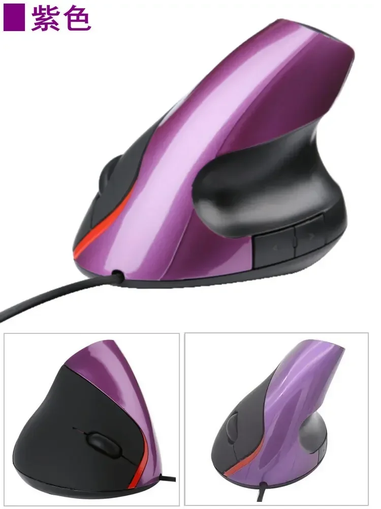 1600 dpi usb vertikal trådbunden mus ergonomiskt handledsstöd spelmöss för pc laptop mus mus för laptop mus för dator: Vit