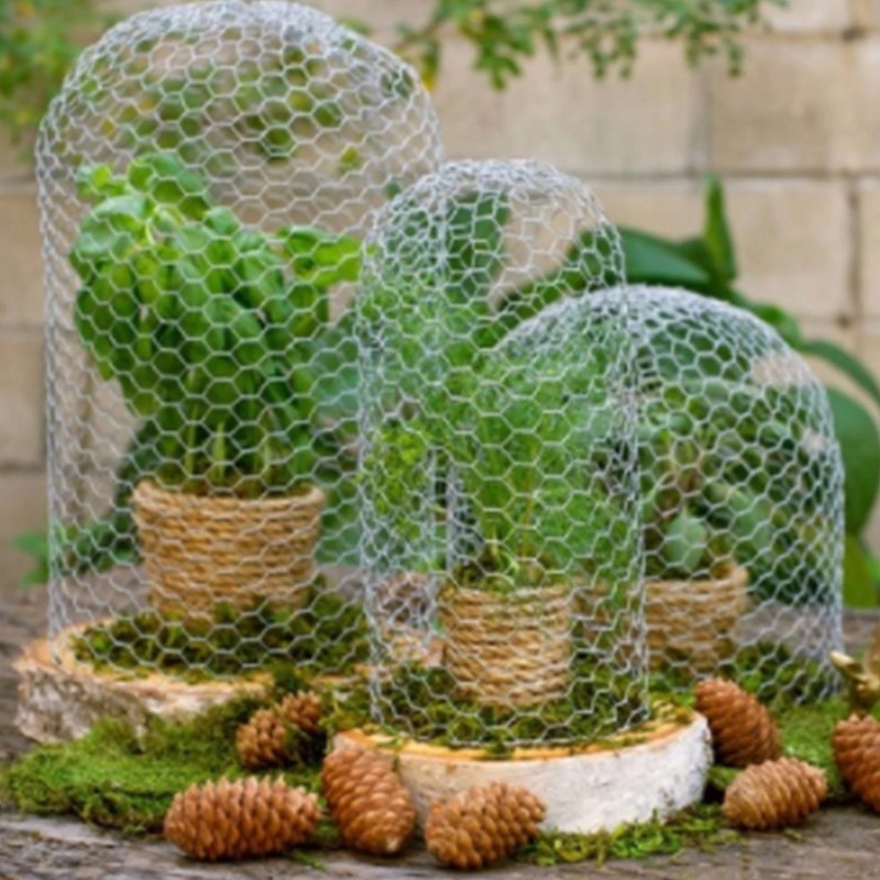Marco de protección para granja de jardín, red de Metal de 35cm x 400cm, soporte para plantas, alambre galvanizado, malla para pollos, conejos y animales