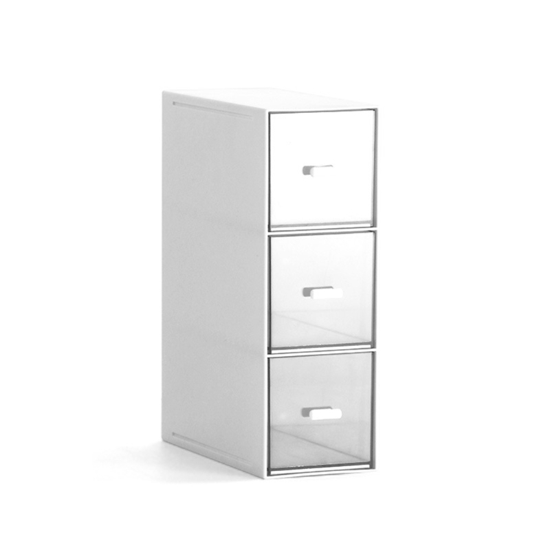 Caja Organizadora Escritorio Tipo Cajón - Blanco, 29x26cm, Para Maquillaje Y Accesorios, Plástico PP