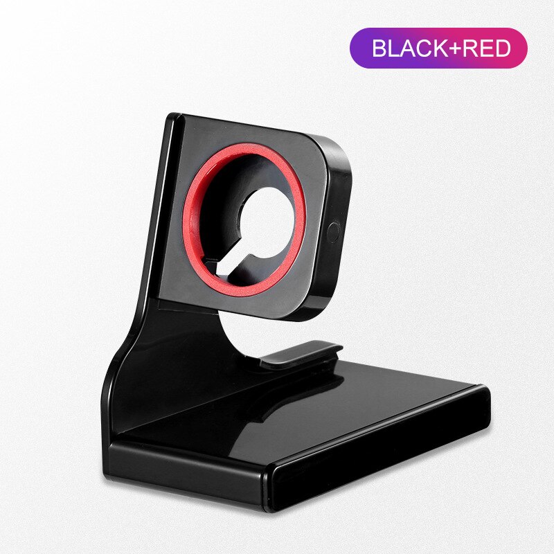 Wireless Smart Watch Charger plastic Bracket For Apple Smart Watch Wireless Watch Charger Base For Apple-Watch Series 6/5/4/3/2: Black Red