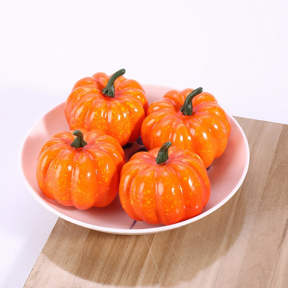 10 stuks mini-pompoen, kunstmatig pompoenornament, decoratieve pompoen in meerdere kleuren: Default Title