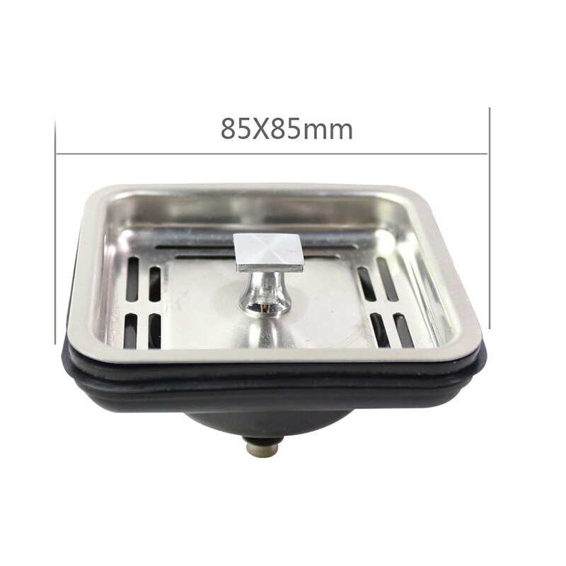 Stainless Steel Square Sink Strainer Plug Kitchen Sink Drain Mesh Stopper Basket Strainer Waste Plug Kitchen Appliances