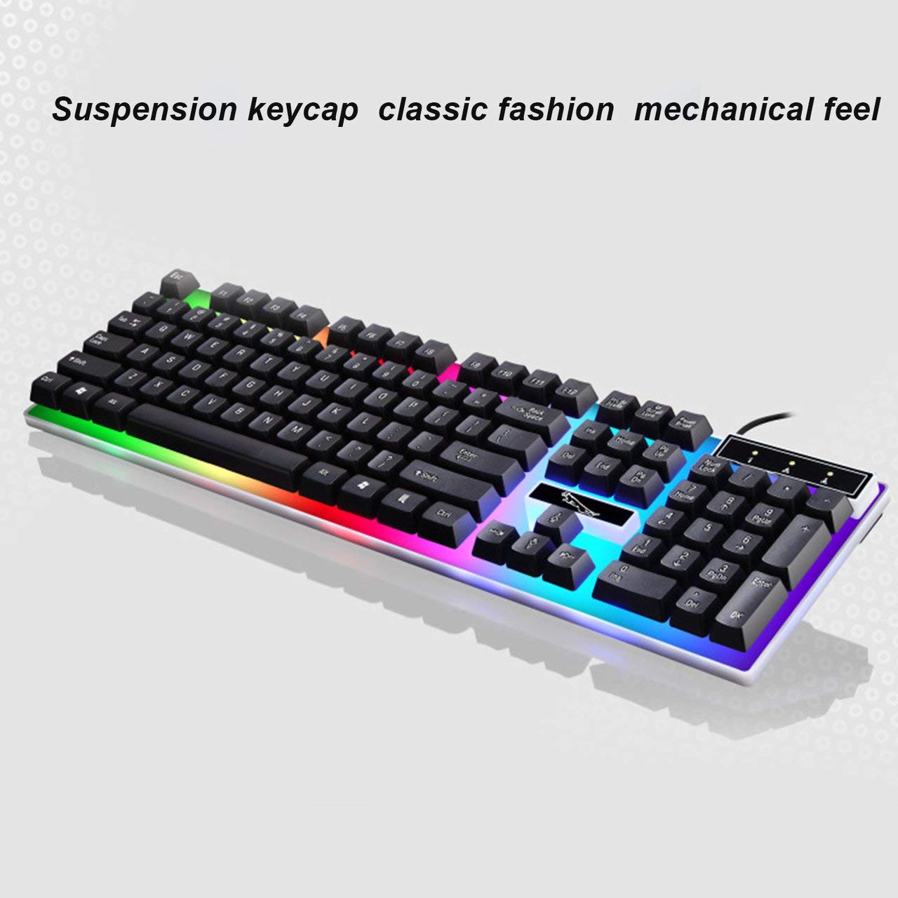 G21 USB Wired Mechanical Suspended Keyboard led Colorful Backlight Gaming Keyboard Waterproof for PC Computer Gamer OD
