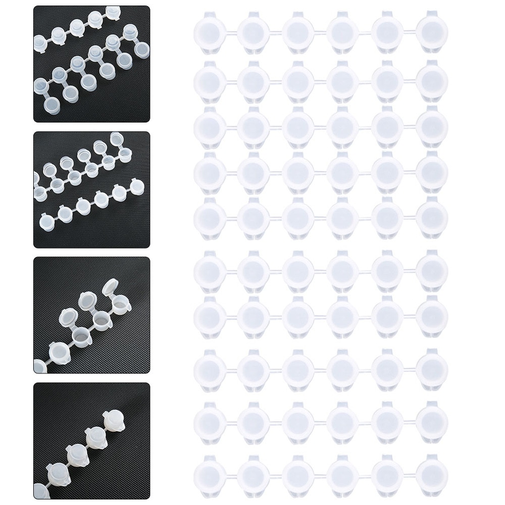 30Pcs Empty Paint Pot Pigment Storage Container Empty Paint Strips Paint Cup Pigment Pots Clear Storage Container Painting Tool