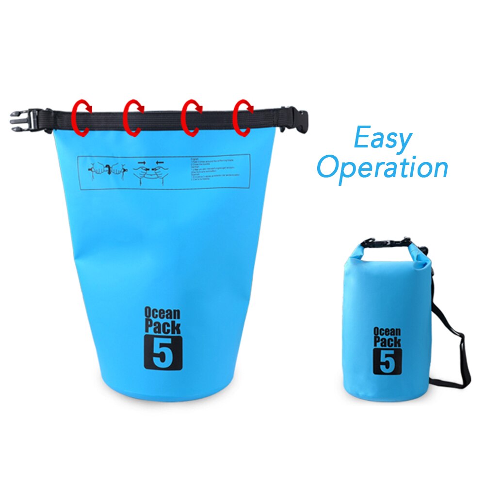 10L/15L/20L/30L Outdoor swimming Waterproof Bag Floating Bag Roll Top Sack for Kayaking Rafting Boating River Trekking Camping