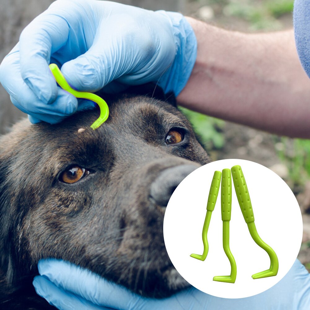 Juego de Herramientas para quitar garrapatas, gancho de garrapatas, abrazadera de doble cabeza de acero inoxidable, pinzas para garrapatas de para perros y gatos, peine para pulgas, 6 uds.