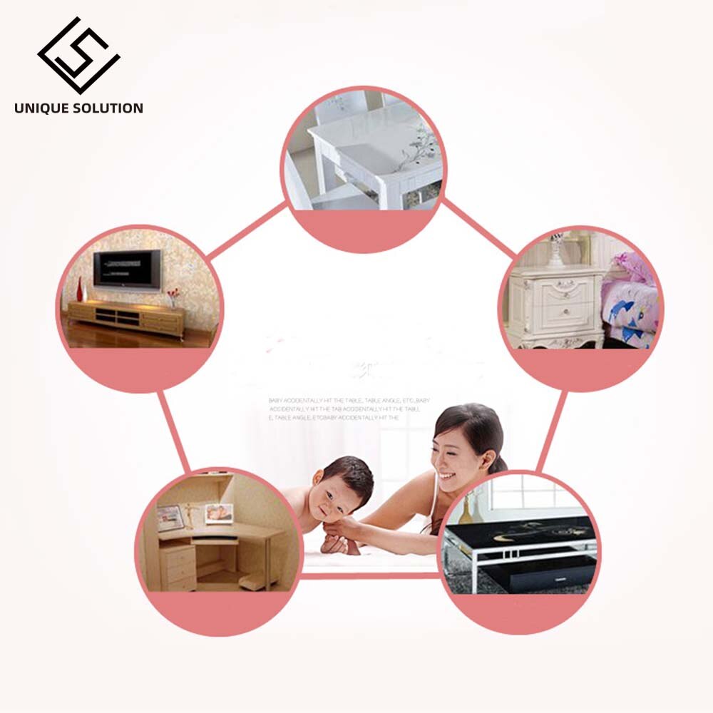 2M Transparent Table Edge Furniture Guard Corner Protectors Bumper Strip with Double-Sided Tape for Cabinets, Tables, Drawers