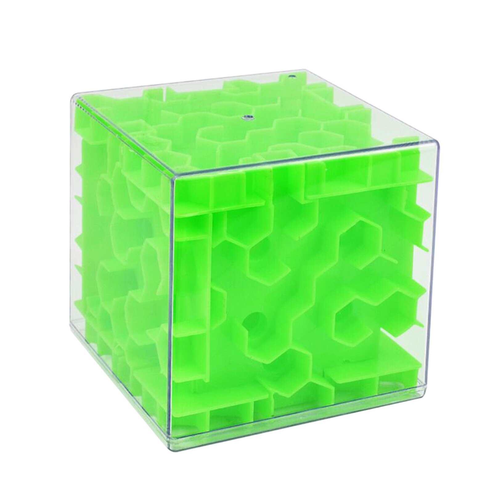3D Doolhof Magische Kubus Transparant Zeszijdige Puzzel Speed Cube Rollende Bal Game Cubos Doolhof Speelgoed Voor Volwassenen Kinderen educatief Speelgoed: green