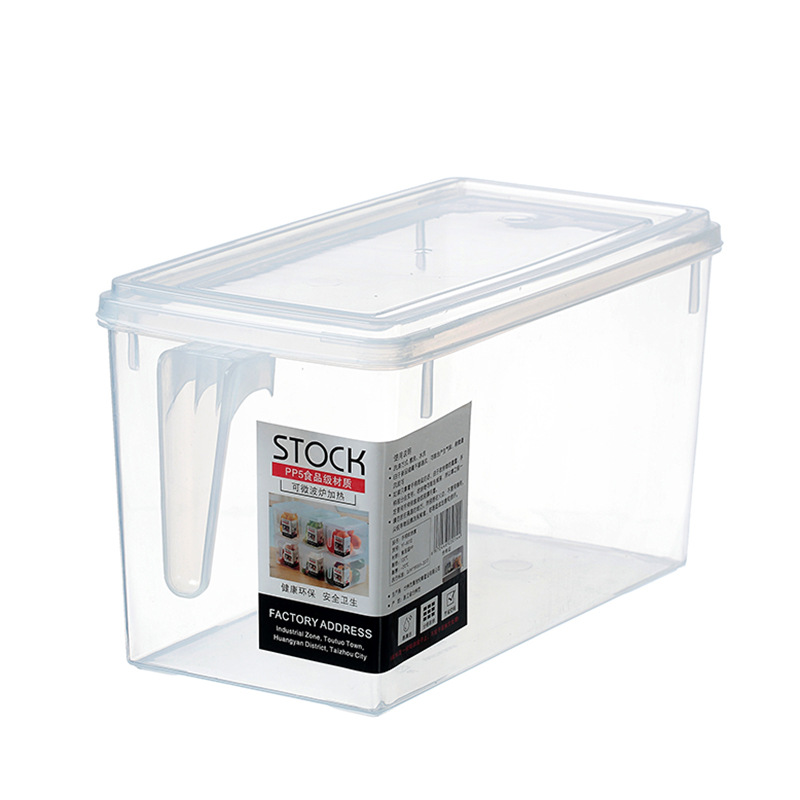 Large Fridge Food Organizer Storage Box Refrigerator Storage Bin Kitchen Pantry Cabinet Storage Box Large Fridge Food Container: 1Pcs 5L