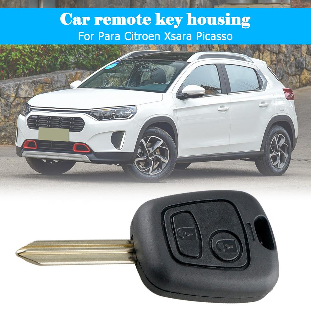 Repairment Key 2 Buttons Remote Car Key Fob Case Blank Key Shell for Citroen Saxo Berlingo Replace Broken Buttons