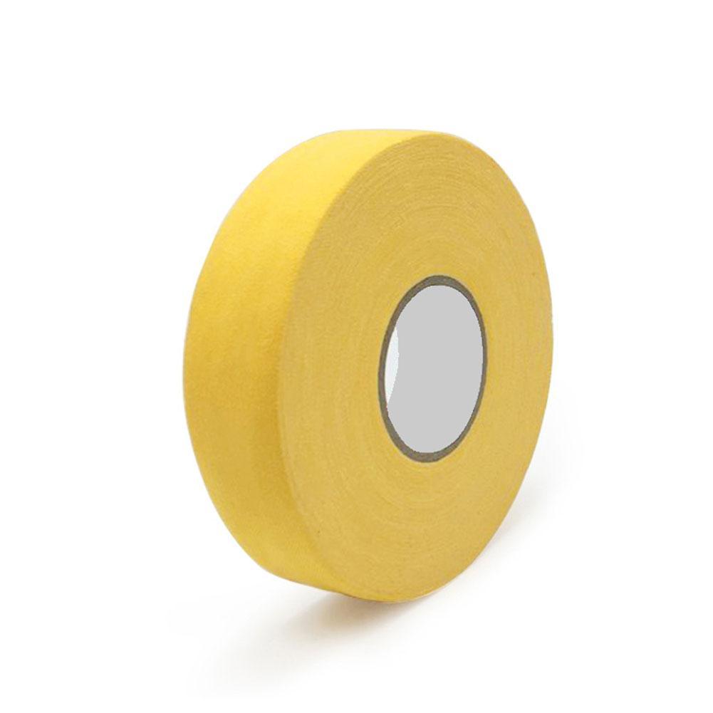 Ishockey bar badminton håndtak sykkel grep styre anti-skli klut klebrig tape slitesterk sykkel håndtak wrap klut isrulle: Gul