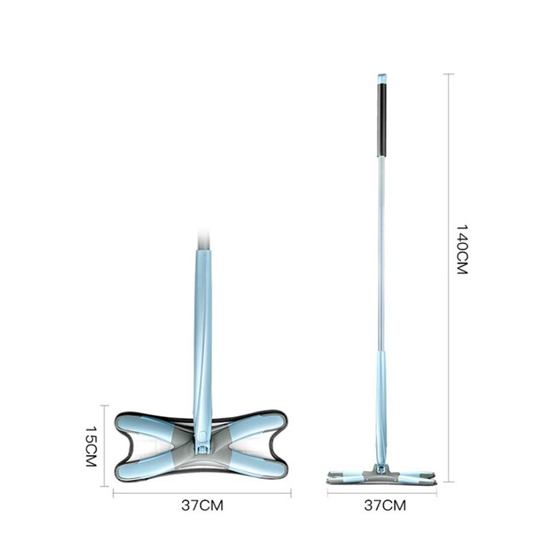 Serpillière plate de Type X avec 3 tampons en microfibre, outil de nettoyage ménager réutilisable, sans main, 360 degrés