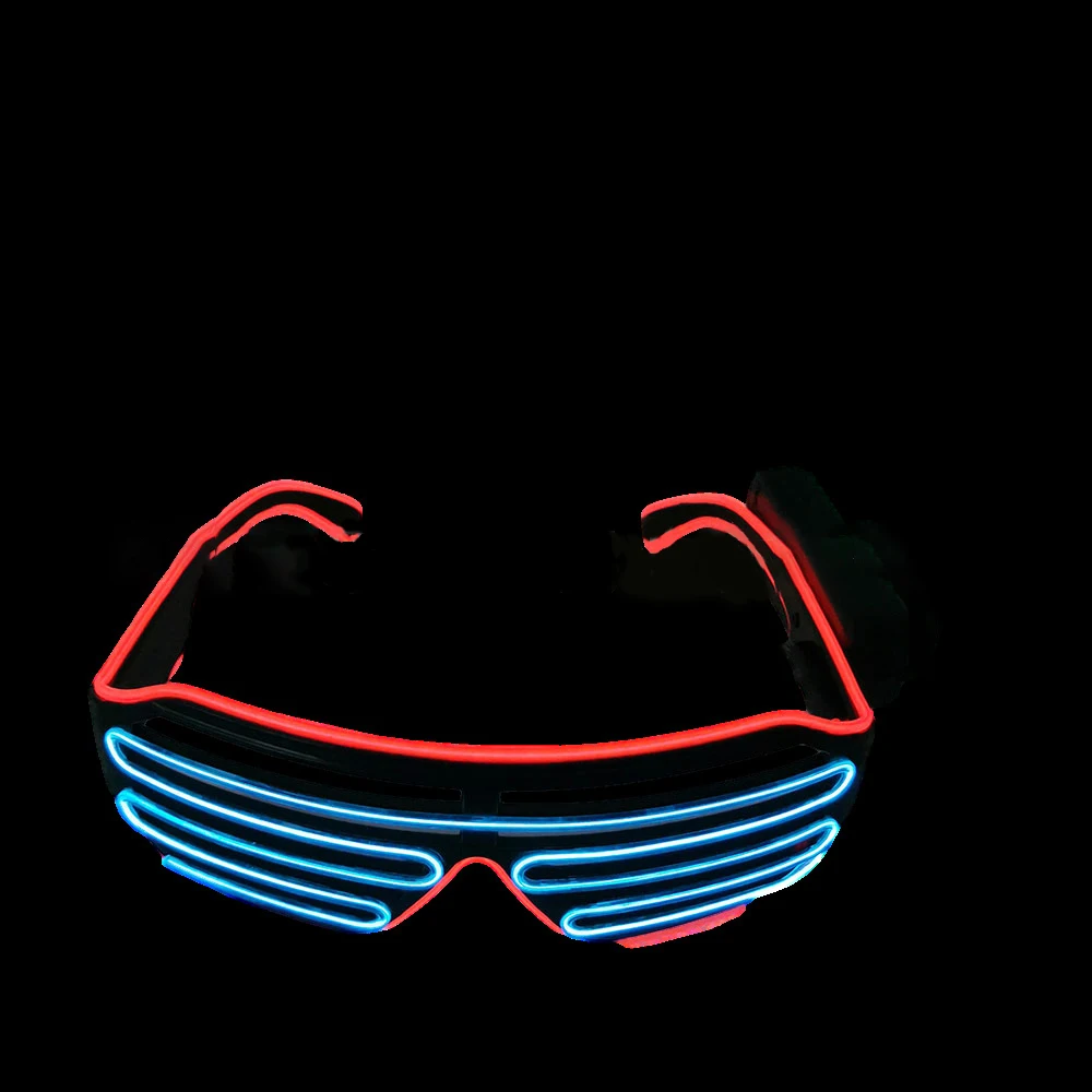 Gafas luminosas LED de neón para Navidad, decoraciones luminosas de Halloween, gafas con luz intermitente, accesorios de Cosplay, suministros para fiestas: Gris claro
