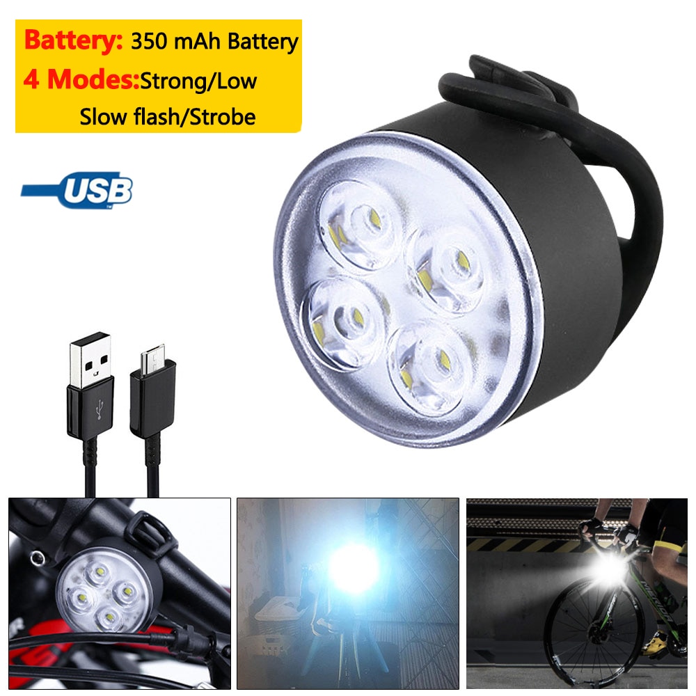 Waterproof Portable Mini Bike Lamp White Front Bicycle Light Red Warning Cycling Taillight MTB Rear Light Safety Night Riding: D White