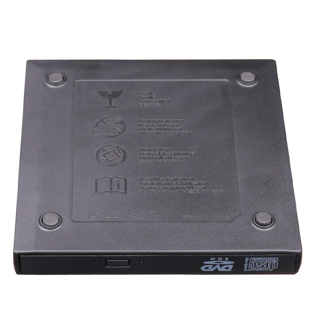 Portable Size Plug & Play External Drive USB 2.0 Burner CD+RW DVD Reader ROM CD Writer Suitable For Mac for Win7/8/10