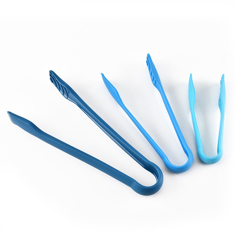 3Pcs/set Kitchen Food Tongs Multiple size Plastic Salad Bacon Steak Clamp Tongs Children Mini Home Food Bread Clip Tools Gadget