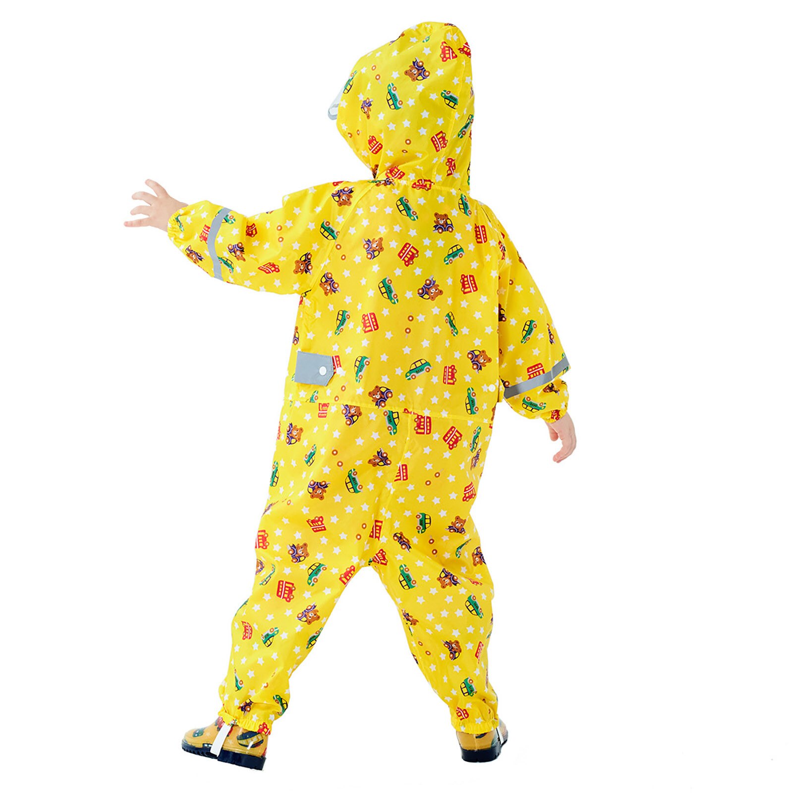 Kinderen Regenjas Kids Jongens Meisjes Waterdicht Jumpsuit Een Stuk Cartoon Auto Baby Regenkleding Wind En Waterdicht Regen Pak