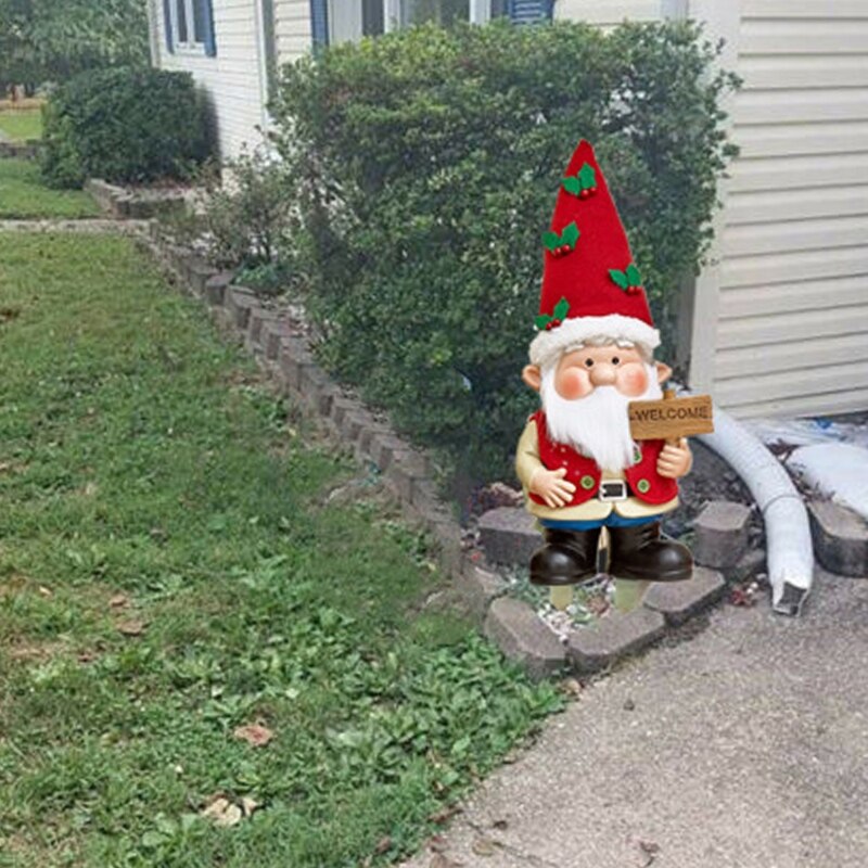 Funny Christmas Gnomes Peep Yard Sign with Stakes Outdoor Decorations for Garden Patio Home Wall Decor Walkway