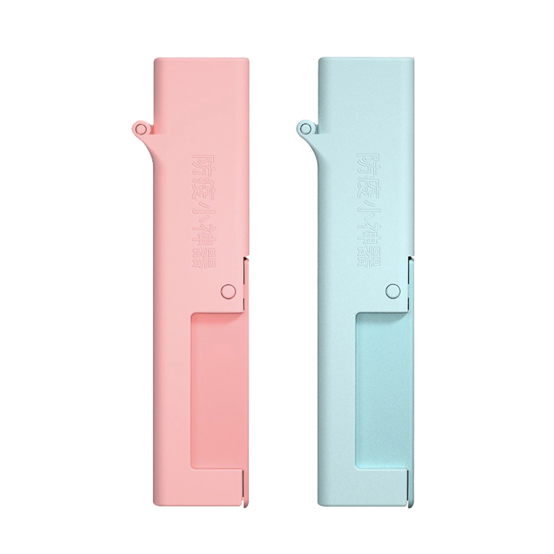 Sans contact ouvre-porte clé défenseur zéro touche tactile Anti-désinfectant presse ascenseur clé boucle porte ouverte clé Chave clé sans contact: 01 ramdon color