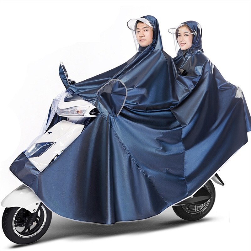Doppel Motorrad Regenmantel Erwachsene Doppel Hut Poncho Poncho Männer und Frauen Einzigen Reiten Doppelseitige Abdeckung Erhöhen Regenmantel: Q6 / 5XL