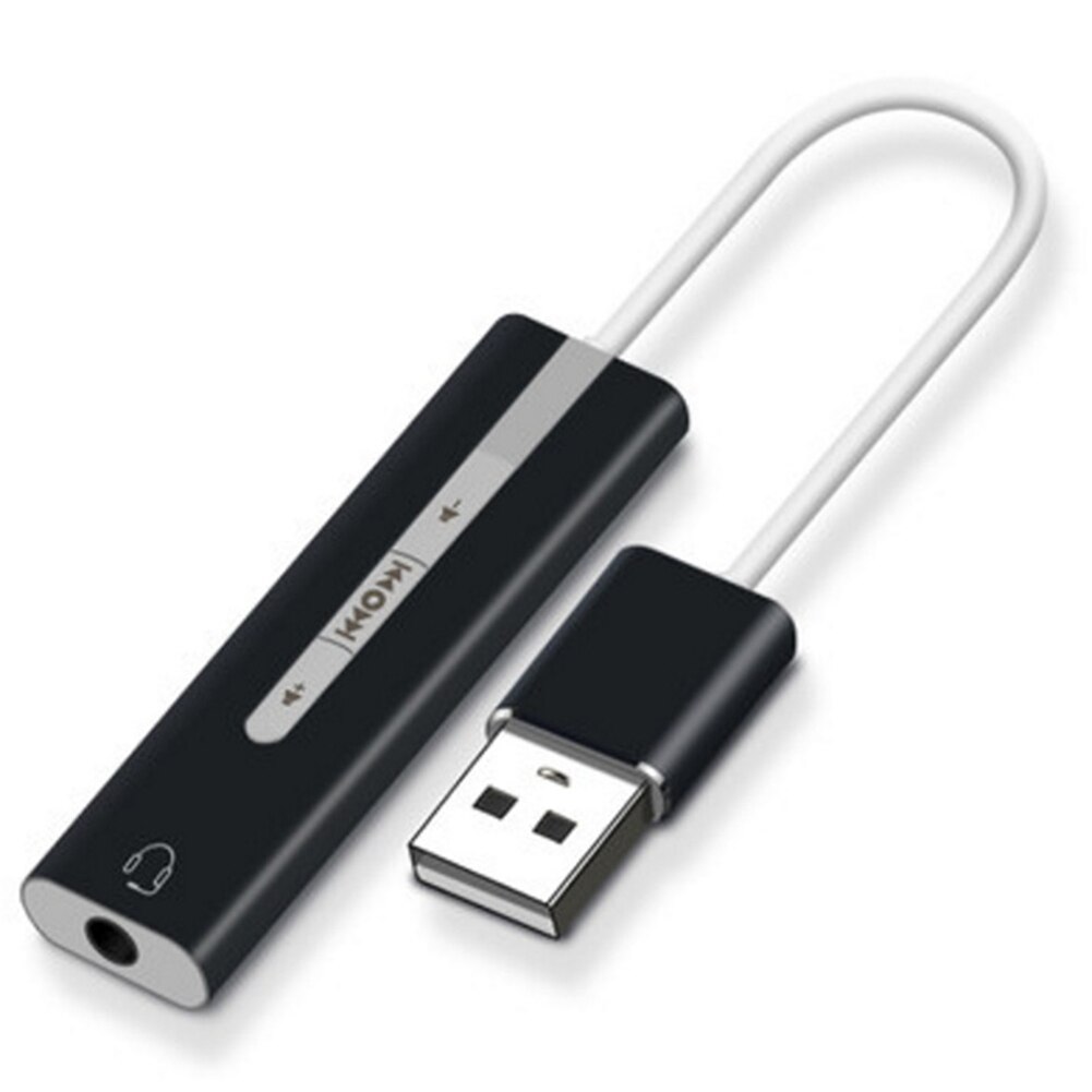 Adaptateur de casque 2 in en 1 pour changer de chanson, usb  to 3.5mm jack, carte son externe, portable, bouton-poussoir pour pc, petit, plug and play