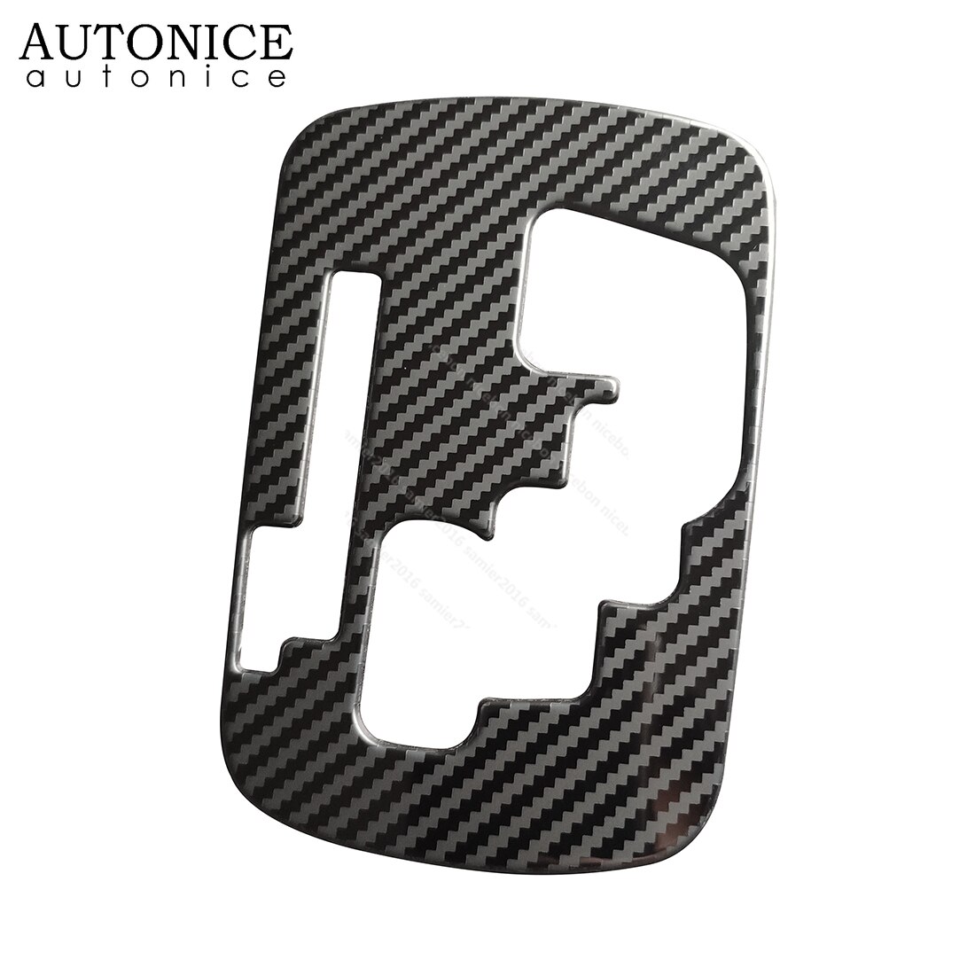 Carbon Fiber Color Stainless Auto Gear Shift Panel Cover Fit for Toyota Hilux Revo Rocco LHD