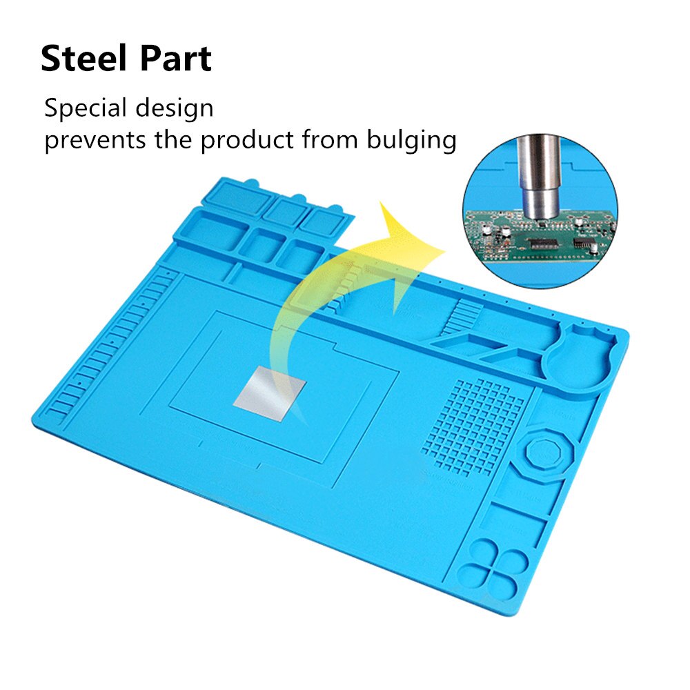 High-density Silicone PCB BGA Heat Insulation Silicone Soldering Pad Mobile Cell Phone Repair Maintenance Platform Desk Mat