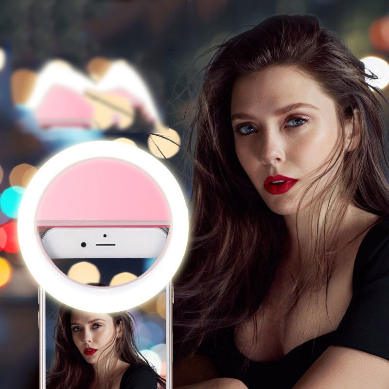 Lumière de remplissage pour téléphone portable, anneau lumineux à Clip pour Selfie, Charge pour tous les téléphones intelligents