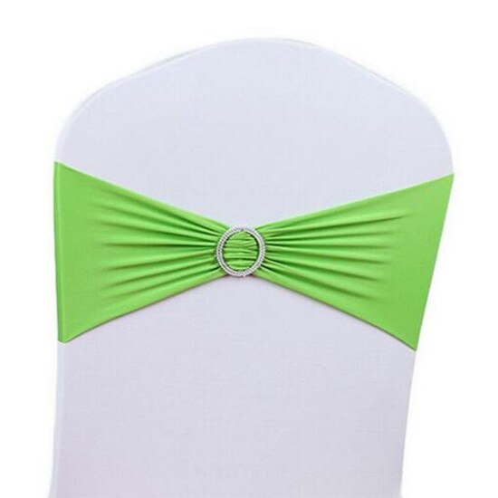 Couverture élastique avec nœuds papillon décoratifs | Boucle de dos, nœuds papillon, décoration de dos de chaise, article nœud pour fêtes de mariage,: Green1