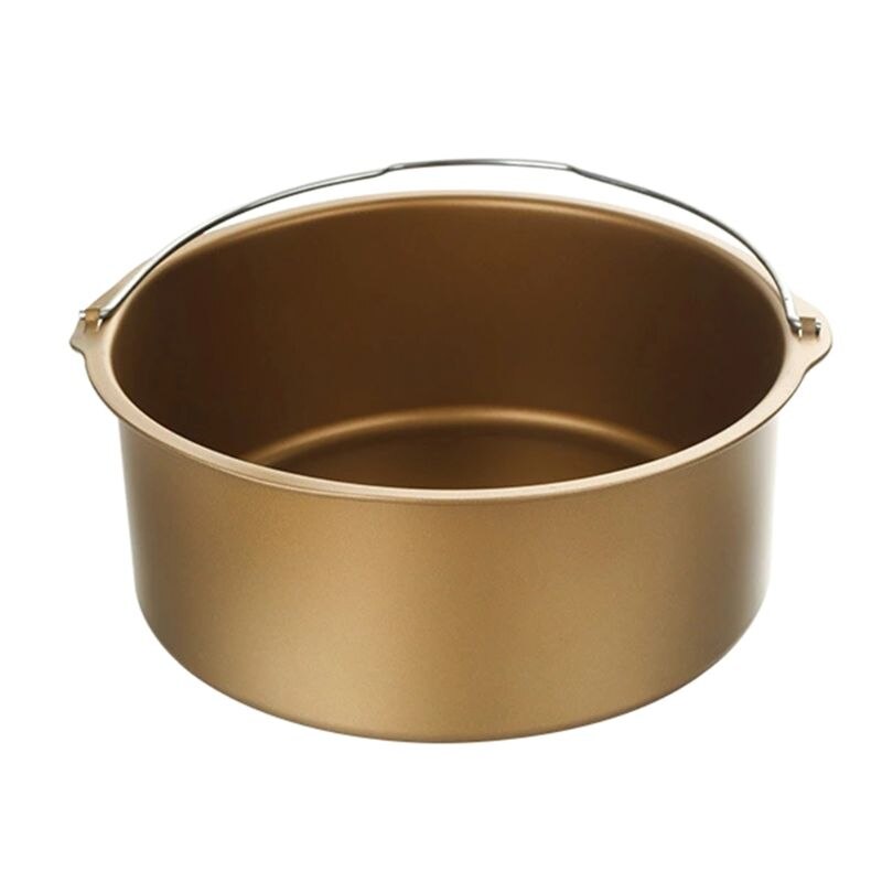 6/7/8 tommer non-stick luftfrituregryde kageform tønde bagepande bakke stegekurv: 8