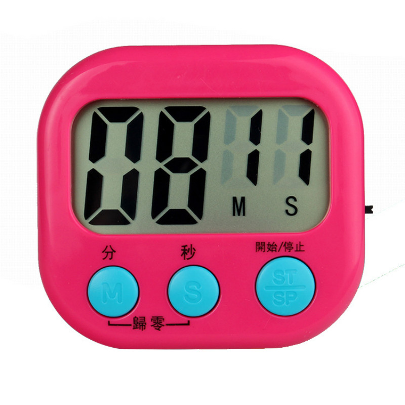 Direct Selling Special Offer Multi Plastic Round Electronic Timer Kitchen Countdown Timers 5ZCF233: Red