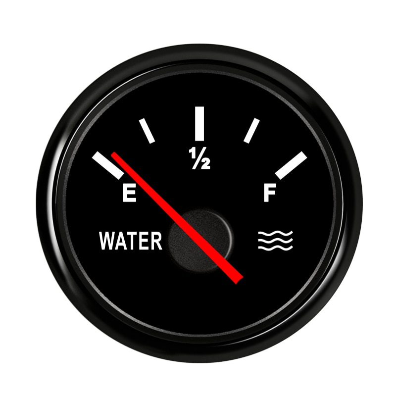 Stainless Steel Boat Car Water Level Gauge 0~ 190 ohm Water Liquid Level Gauge Full /Empty Indicator Pointer fit 9~32V