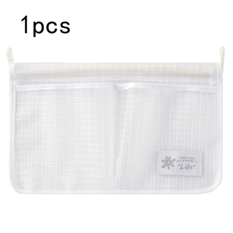1/2 pçs saco de armazenamento de geladeira malha tempero portátil alimentos lanches saco líquido compartimento duplo pendurado saco acessórios da cozinha: 1pcs White