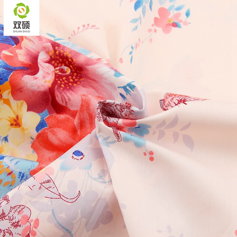 Shuanshuo-tissu fleur de styliste Tilda | Patchwork de coton pour la couture en lot, vêtements de poupée, bricolage, 40x50CM, lots de 6 pièces