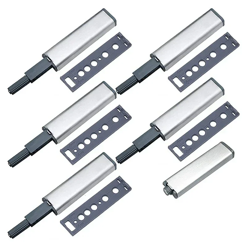 Push Latches for Cabinets 6 Pack Push To Open Cabinet Hardware Press Latch Kitchen Door Push Release Latch: Nickel