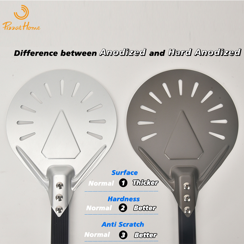 PizzAtHome 7/8/9 Zoll Pizza Drehschale Aluminium Pizzaschaufel Pizzaschale Paddel Kurzes Pizzawerkzeug Ofenzubehör