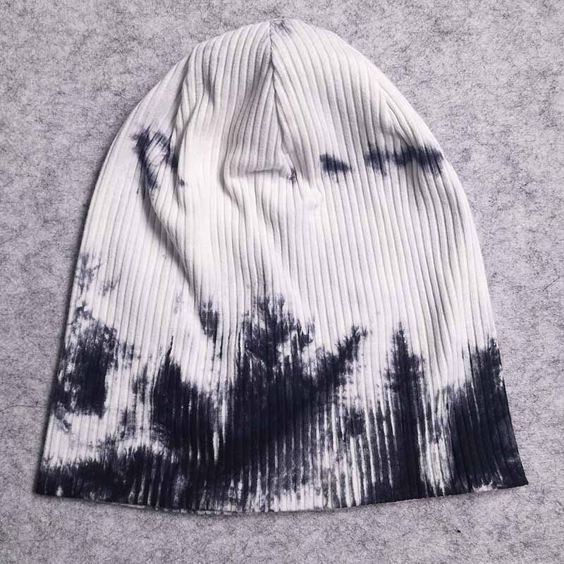 Gorros de canalé de algodón para mujer, Gorros holgados negros, Gorros de gran tamaño, para invierno y otoño