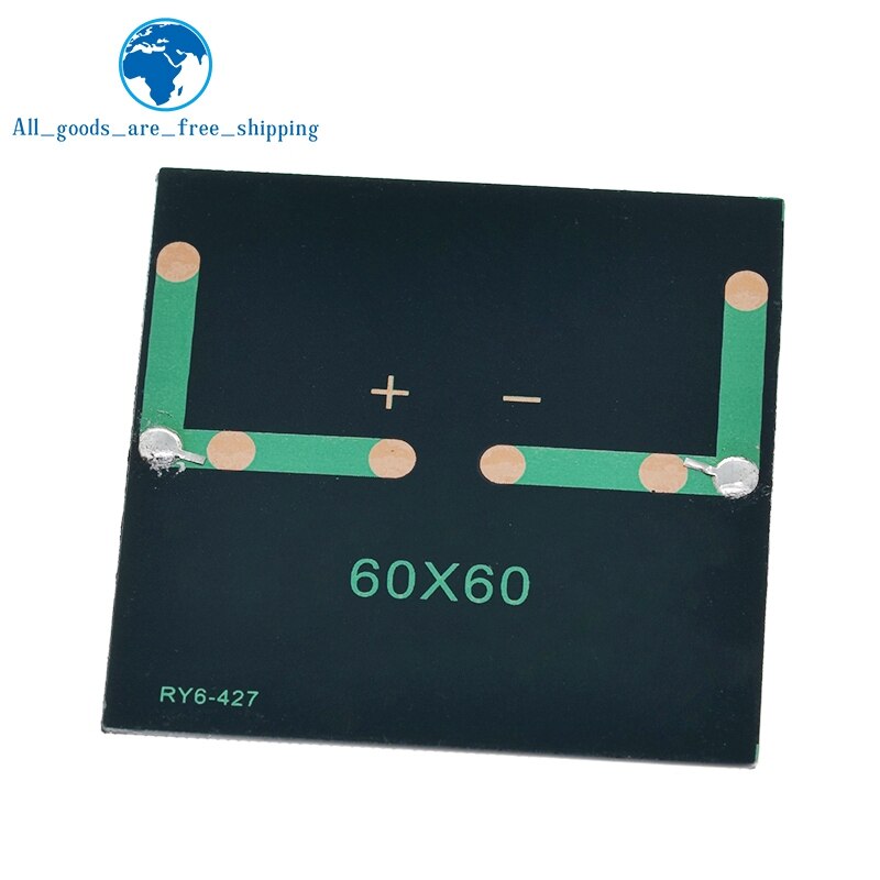 1PCS 60mm Solar Panel 5.5v 80ma 0.44W Mini Solar System DIY For Battery Cell Phone Chargers