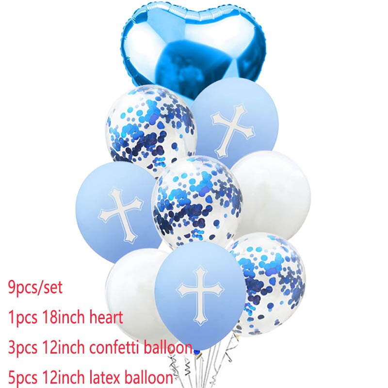 Ballon Pasen Bless Cross Pasen Ballonnen Party Pasen Decoratie Ballon Doop Gevorkte Heilige Communie Gunsten Christen Deco XN: Easter balon