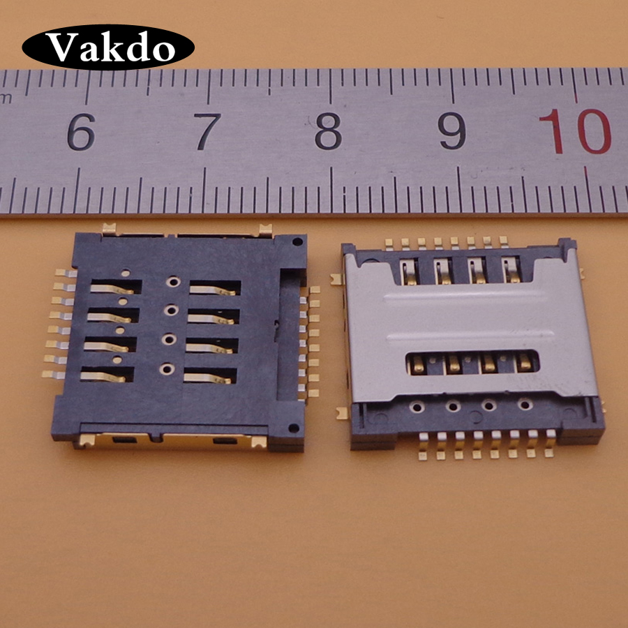 5pcs/lot Dual 8P SIM card reader socket connector replacement for Huawei Y320 G7300 T00 Y325 y518 g600 g7300