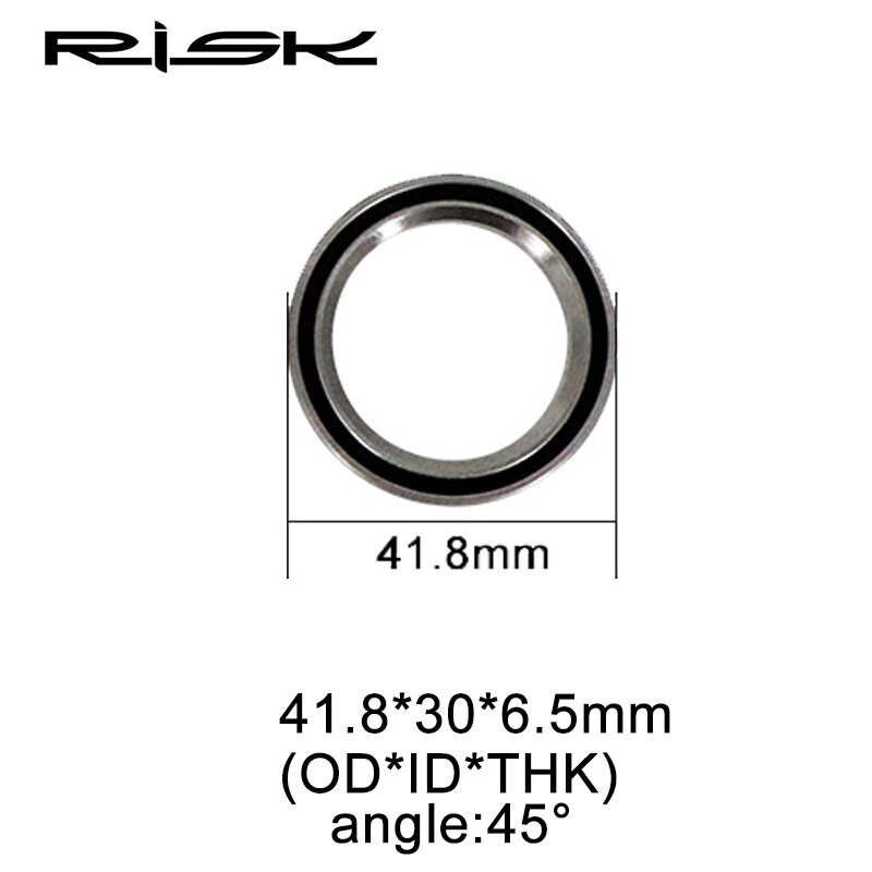 RISK 1pcs Bicycle Headset Bearing Steel MTB Mountain Bike Internal/Integrated/External Headsets Bearing Cycling Supplies Silver: 41.8mm-1pcs