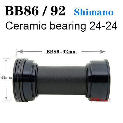Gineyea bottom bracket bb86 bb91 bb91 BSA for shimano 22 24 19 41 mm ceramic road bike MTB red purple color: BB86-92press 24 c