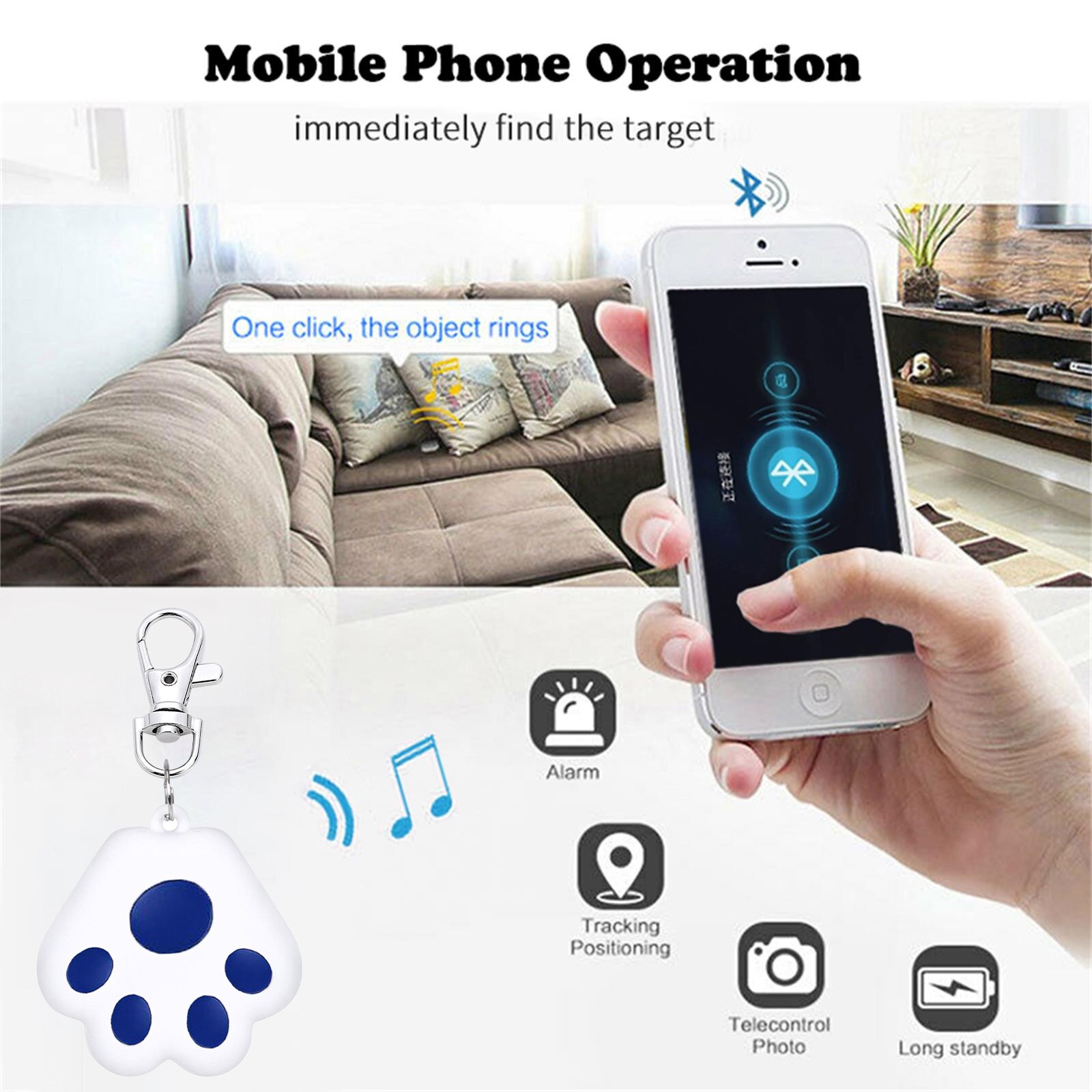 Pet GPS Locator Cat Dog Mini Tracking Loss Prevention Waterproof Device Tool Child Bag Wallet Key Finder Locator