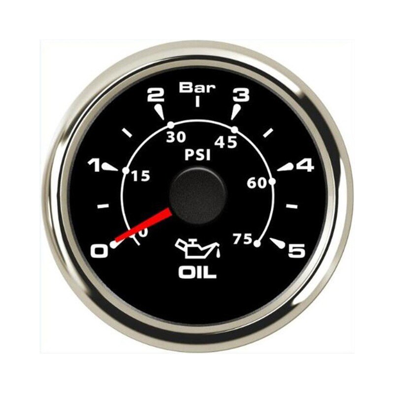 NPT-1/8 M10x1, Unidad de , sensores mecánicos de presión de aceite para camiones, medidores de presión de aceite para barcos 0-5bar 0-75psi: 0-5Bar BS