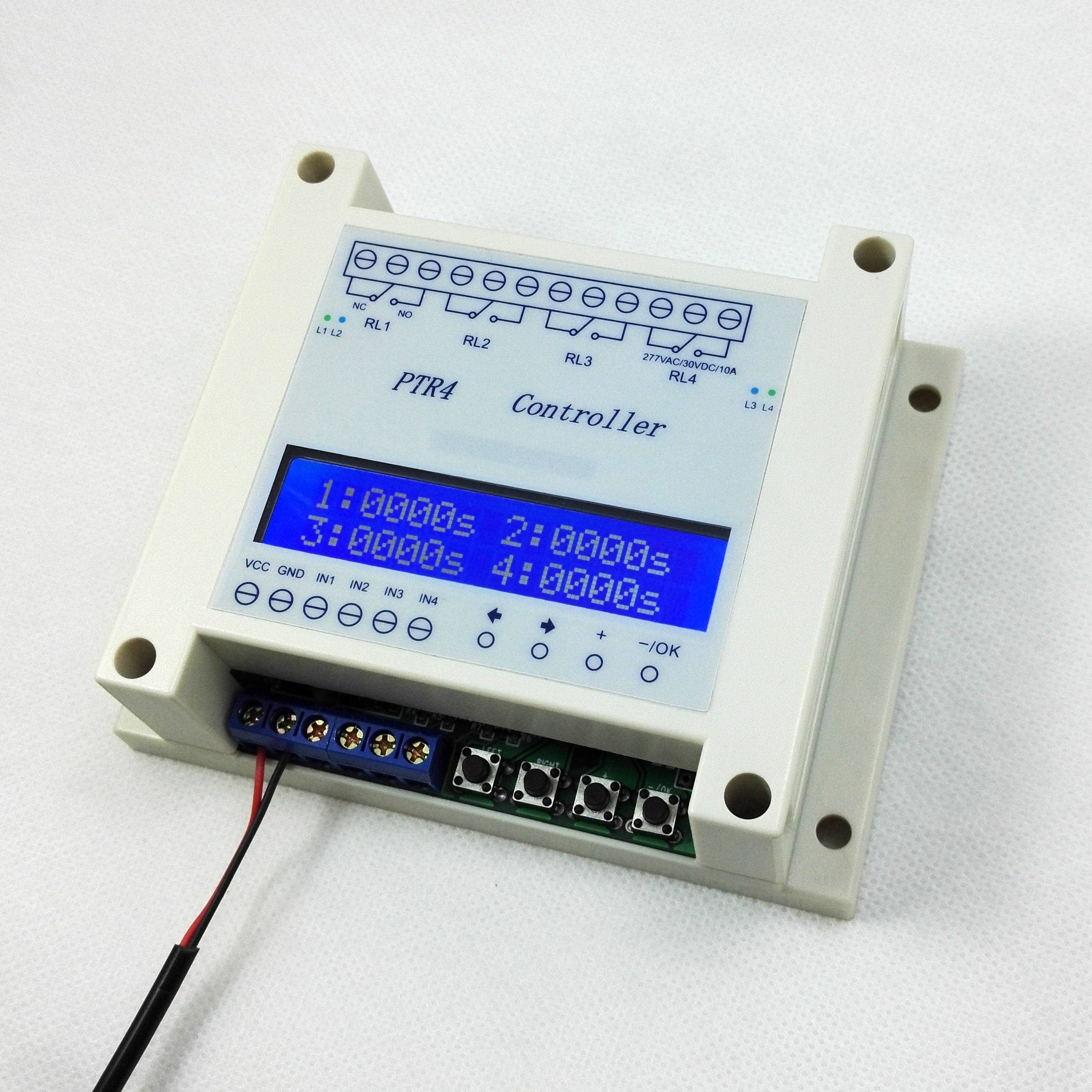 Dc 6-40V 4-kanaals Programmeerbare Digitale Tijdrelais Timer Controller Vertragingsschakelaar Module Onafhankelijke Timing Cyclus Lcd-Display