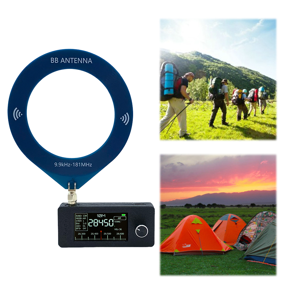 SI4732 0.5-108 mhz Radio portatile LSB USB AM FM FM/AM Radio Schermo IPS da 1,9 pollici Ricevitore radio per tutte le bande con antenna telescopica
