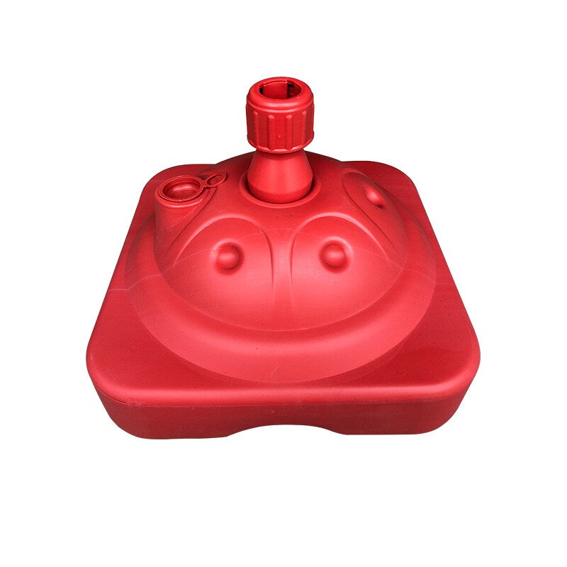 Outdoor Garden Beach Umbrella Stand Plastic Parasol Base Patio Furnit 32mm Rod: Red