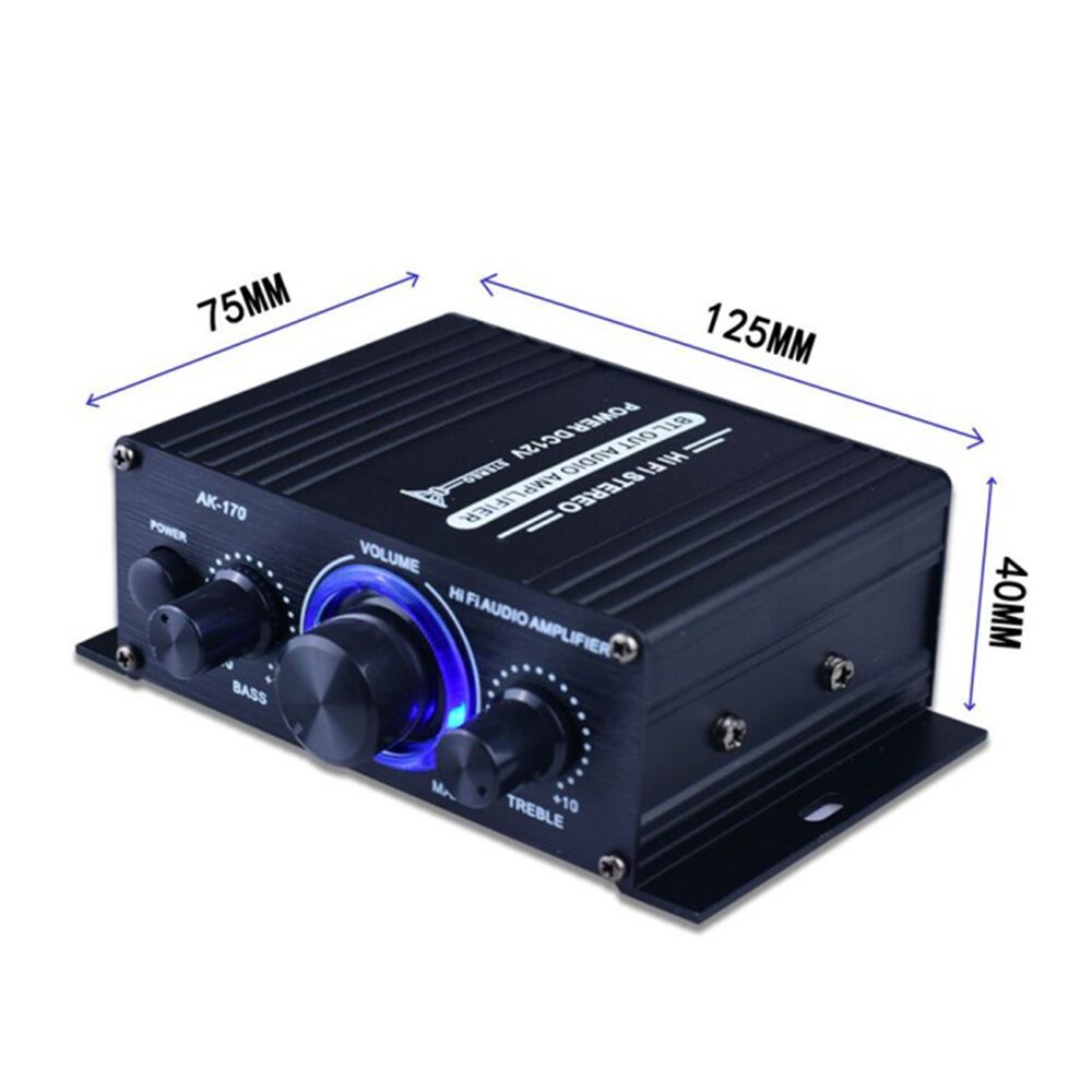 400W DC12V HiFi Power Amplifier Car Stereo Music Receiver FM Radio MP3 Power Amplifier