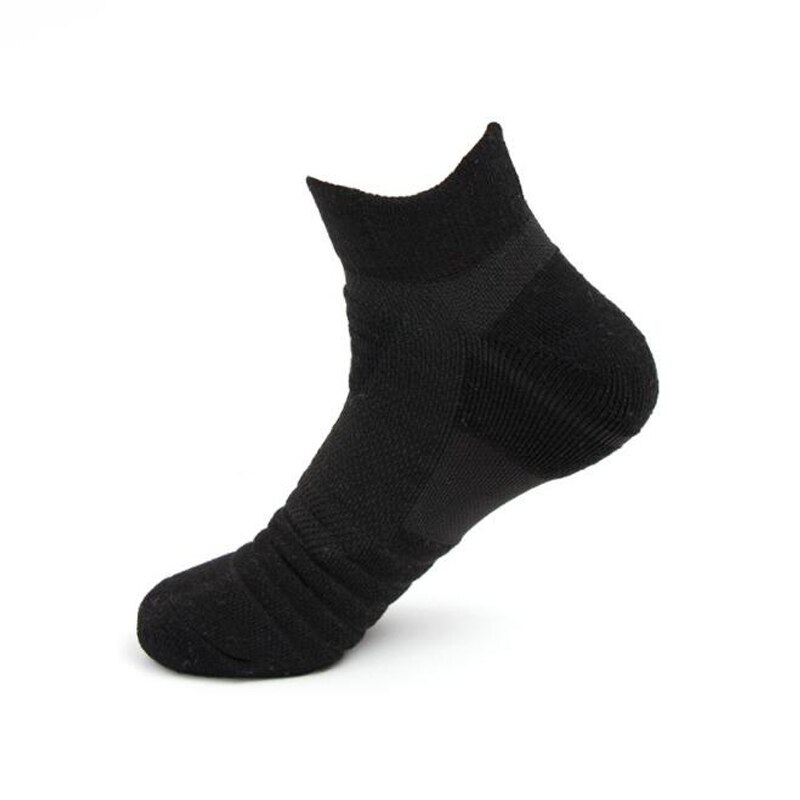 Man EU39-45 Outdoor Sport Socks Running Socks Athletic Training Compression Socks Cycling Basketball calcetines ciclismo: Black