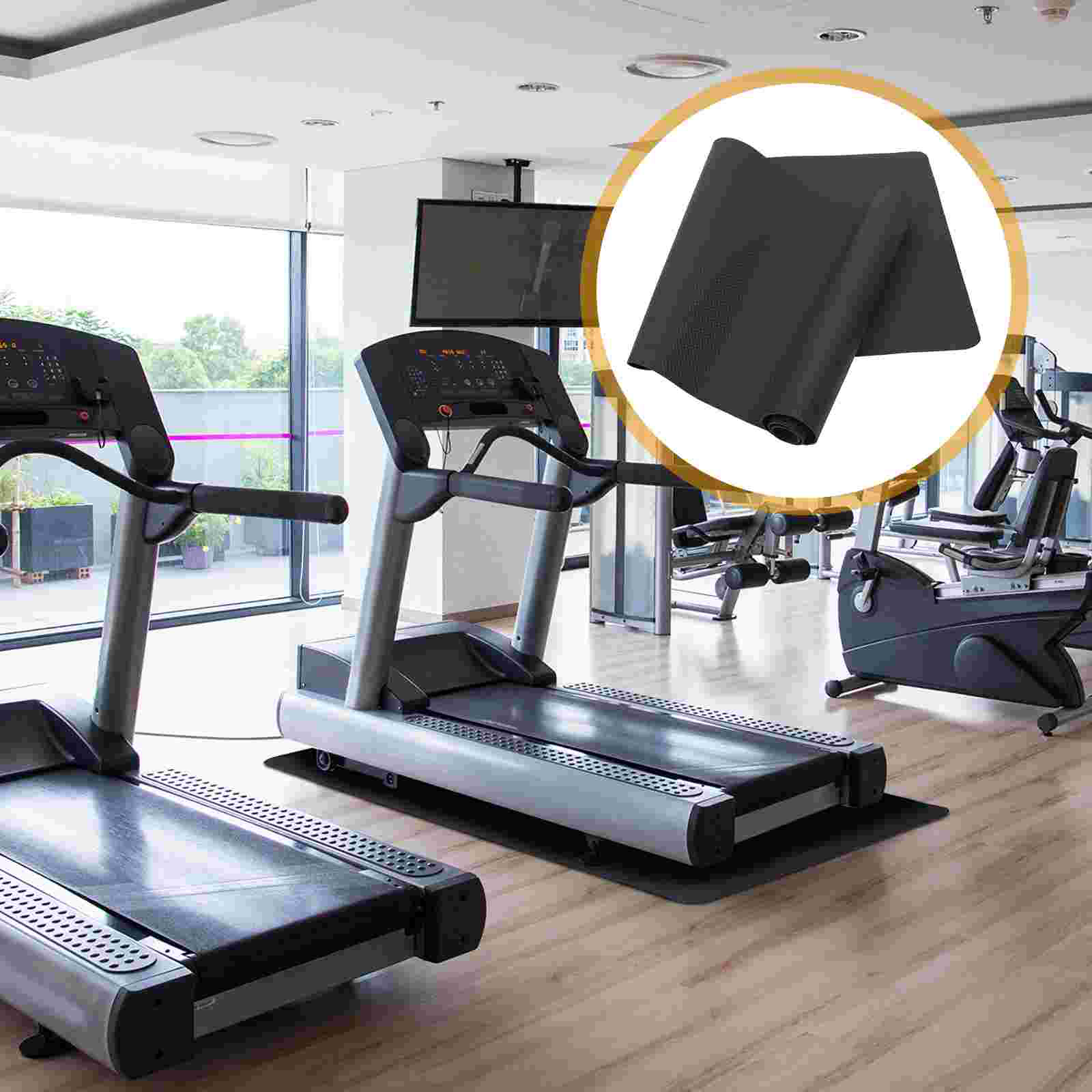 Estera para cinta de correr, cojín de goma para suelo de cinta de correr, accesorio para cinta de correr, almohadilla protectora para cinta de correr, equipo de ejercicio duradero para gimnasio y Fitness